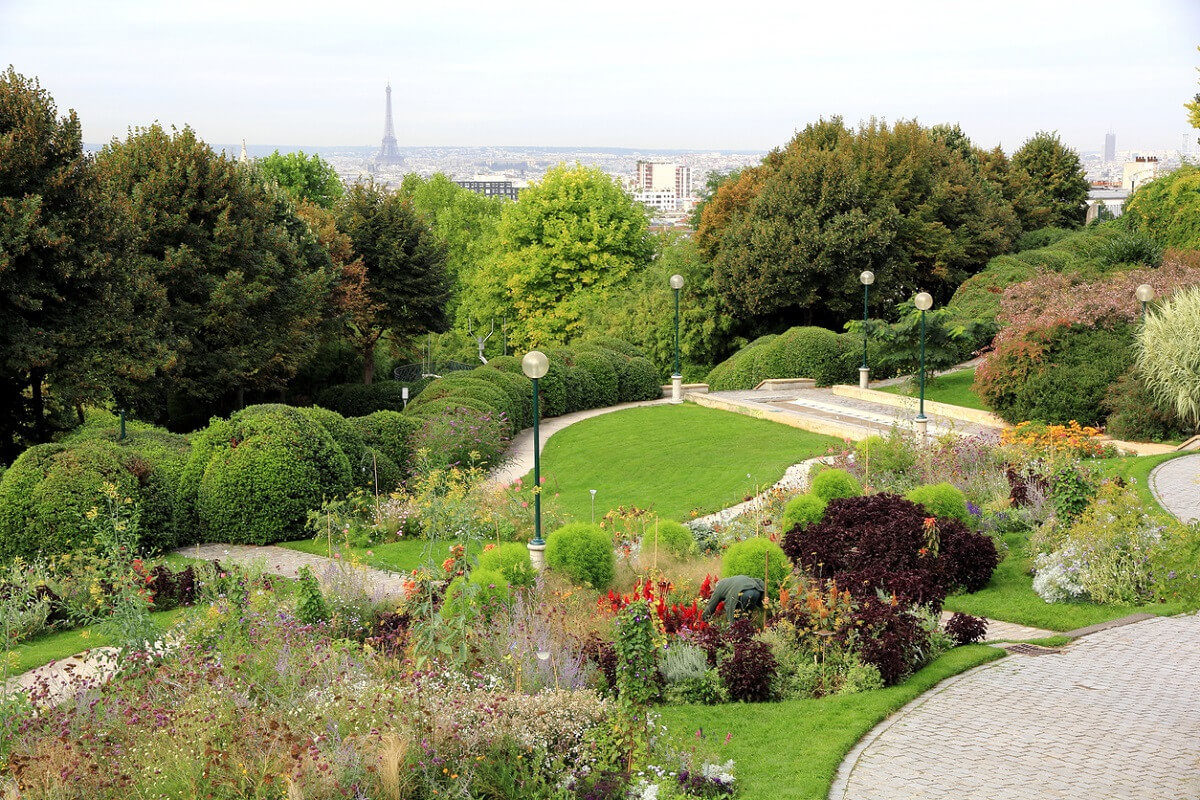 Gratis uitzichtpunt parc de belle ville schoolreis Parijs